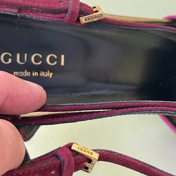 Vintage multicolored Gucci suede leather heels in original box - Picture 13 of 16